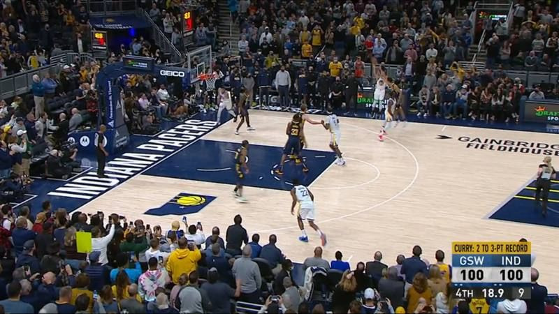 Curry sbaglia l'ultima tripla, ma c'è Looney: la sintesi di Indiana-Golden State